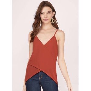 TOBI | Maroon crisps cross tank top, size XS